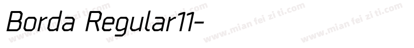 Borda Regular11字体转换
